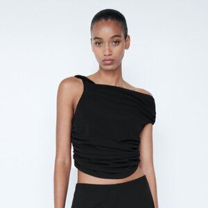 ZARA | Asymmetrical Ruched Top | Sz. S